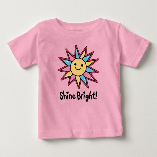 Shine Bright: Ein farbenprächtiges Sonnendesign Baby T-shirt (Vorderseite)