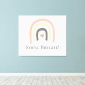 Shine Bright Gender-neutrale Wandkunst Leinwanddruck (Insitu (Holzboden))