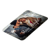 Shine Bright | Glitz Imitats Glitzer Foto Overlay Magnet (Linke Seite)