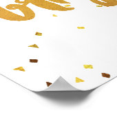 Shine Bright Gold Typografie Poster (Ecke)