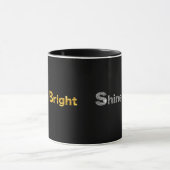 Shine Bright - goldfarbener und silberner Stil Tasse (Zentrum)