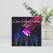 Shine Bright, Graduate Night! Karte (Stehend Vorderseite)