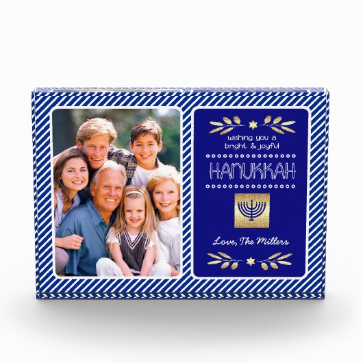 Shine & Bright Hanukkah Custom Fotoblock (Vorderseite)