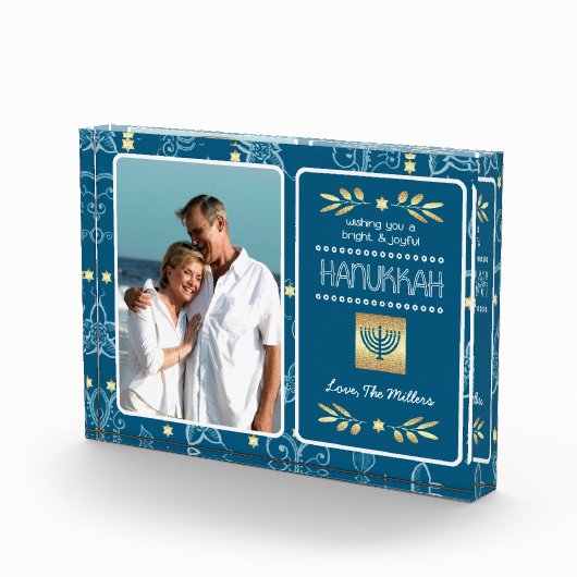 Shine & Bright Hanukkah Custom Fotoblock (Rechts)