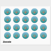 Shine Bright: Happy Birthday Round Sticker (Blatt)