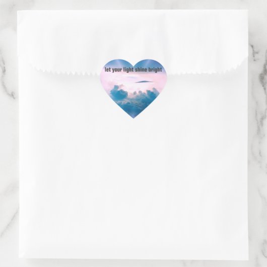 Shine Bright Heart Sticker (Tasche)