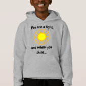 'Shine Bright' Hoodie Kid/Young Adult (Grau) (Vorderseite)