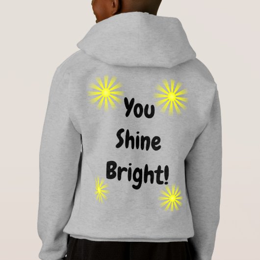 'Shine Bright' Hoodie Kid/Young Adult (Grau) (Rückseite)