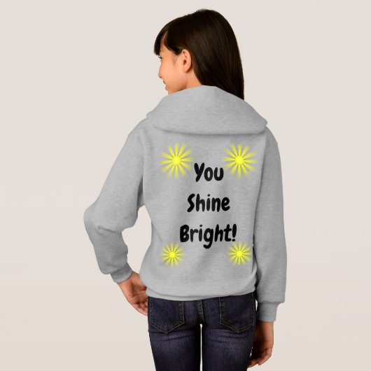 'Shine Bright' Hoodie Kid/Young Adult (Grau) (Schwarz voll)