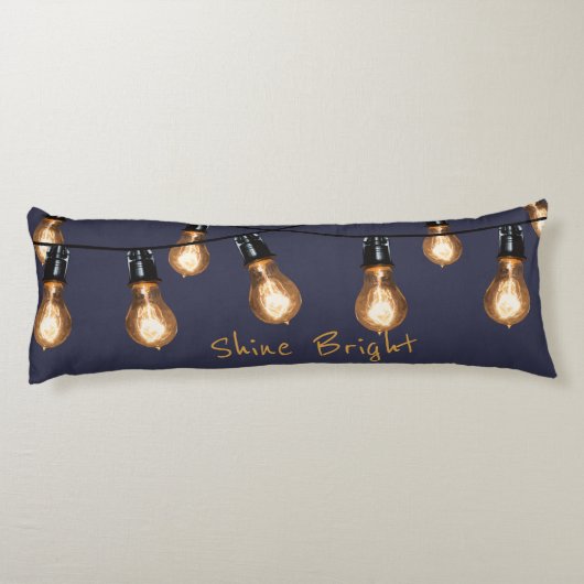 Shine Bright - Industrial String Lights Seitenschläferkissen (Rückseite)