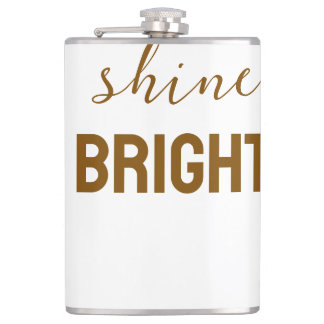 Shine Bright – Inspirierendes Leuchten Grafik T-Sh Flachmann