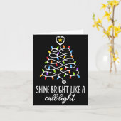 Shine Bright Like A Call Light Funny Nurse Christm Karte (Gelbe Blume)