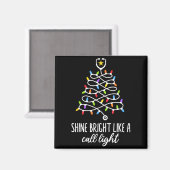 Shine Bright Like A Call Light Funny Nurse Christm Magnet (Vorderseite/Rückseite)