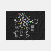 Shine Bright Like A Call Light Stethoscope Nurse C Fleecedecke (Vorderseite (Horizontal))