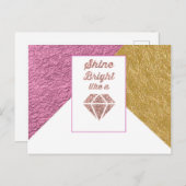 Shine Bright like a Diamond Postcard Postkarte (Vorne/Hinten)