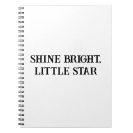 Shine Bright Motivierend Notebook für Kinder Notizblock