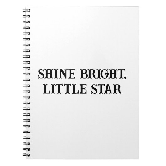Shine Bright Motivierend Notebook für Kinder Notizblock (Vorderseite)