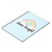 Shine Bright Pastel Watercolor Rainbow Notizblock (Linke Seite)