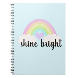 Shine Bright Pastel Watercolor Rainbow Notizblock