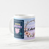 Shine Bright – Personalized Floral Inspirational M Kaffeetasse (Vorderseite Links)