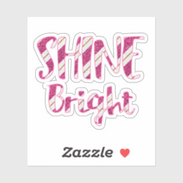 Shine Bright Pink Imitats Glitzer Strichen Aufkleber