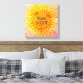 Shine Bright Positive Affirmation Quote Wall Art Leinwanddruck (Insitu (Schlafzimmer))