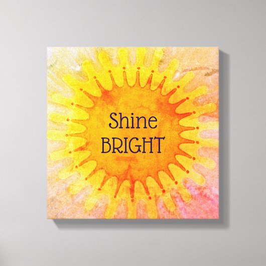 Shine Bright Positive Affirmation Quote Wall Art Leinwanddruck (Vorderseite)