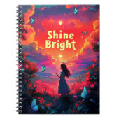 Shine Bright Princess Journal - Farbiges Notebook Notizblock (Vorderseite)