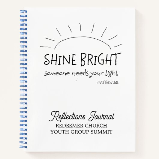 Shine Bright Reflections Journal Notizblock (Vorderseite)