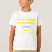 Shine Bright Second Grade Back To School T-Shirt (Vorderseite)