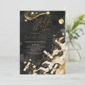 Shine Bright: Shoot for the Stars Graduation Party Einladung (Stehend Vorderseite)