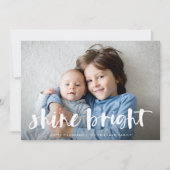 Shine Bright | Vollständige Hanukkah-Foto Feiertagskarte (Vorderseite)