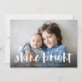 Shine Bright | Vollständiges Foto Hanukkah Feiertagskarte (Vorderseite)