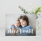 Shine Bright | Vollständiges Foto Hanukkah Feiertagskarte (Stehend Vorderseite)