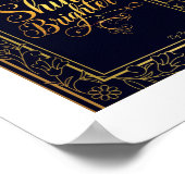 Shine Brighter – Elegant Gold Foil Typography  Poster (Ecke)