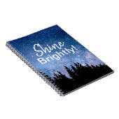 Shine Brihell Motivierend Quote Stars Sky Notizblock (Rechte Seite)