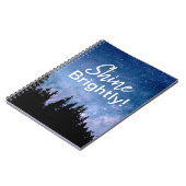 Shine Brihell Motivierend Quote Stars Sky Notizblock (Linke Seite)