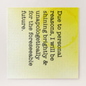 Shine Brihell unapologetisch Motivierend Puzzle (Horizontal)