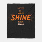 "SHINE" Cooles Motivierend Fleece Blanket (Vorderseite)