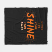 "SHINE" Cooles Motivierend Fleece Blanket (Vorderseite (Horizontal))