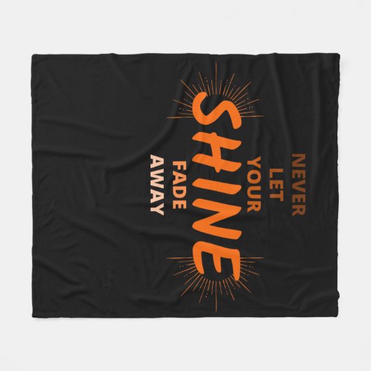 "SHINE" Cooles Motivierend Fleece Blanket (Vorderseite (Horizontal))