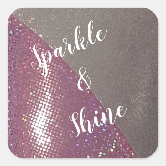 Shine Custom Square Sticker (Vorderseite)