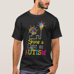 Shine ein Licht auf Autismus Puzzle Bulb Autismus  T-Shirt