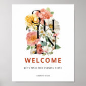 SHINE Floral Corporate Event Welcome Sign Poster (Vorne)