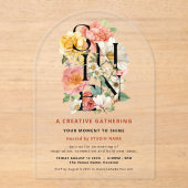 SHINE Floral Creative Corporate Event Acryleinladungen (Vorderseite)