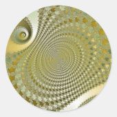 Shine - Fraktal Runder Aufkleber (Vorderseite)