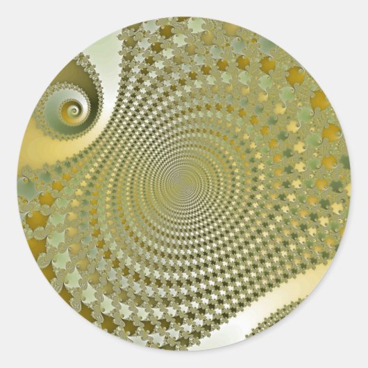 Shine - Fraktal Runder Aufkleber (Vorderseite)