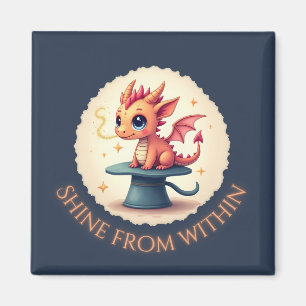 Shine from inside - Niedliches Drachenmagnet Magnet