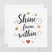 Shine from inside - Zitat zur Himmelsselbstherrsch Einladung (Vorne/Hinten)