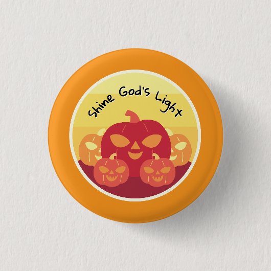 Shine God's Light Halloween Button (Vorderseite)